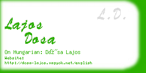 lajos dosa business card